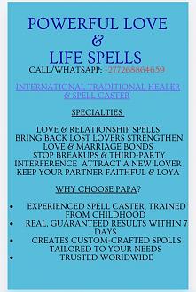 LOVE SPELL CASTER +27716356648 in vanderbiljpark &Queenstown  East London , East Rand , Elliot , Engcobo , Fort beaufort , Fourways , Idutywa , Kathu , Kuruman , Lady frère , Lichtenburg , Mount Fletcher